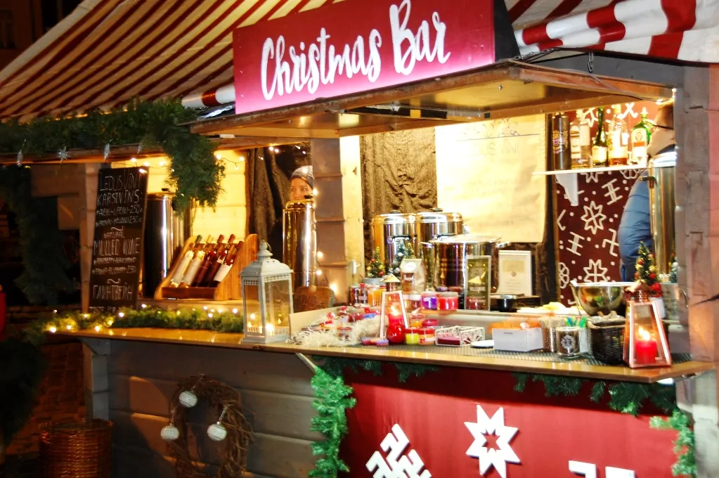 Julmarknad i Riga i Lettland
