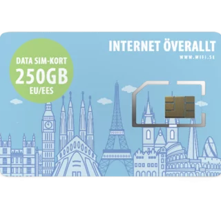 250 GB SIM-kort för EU/EES