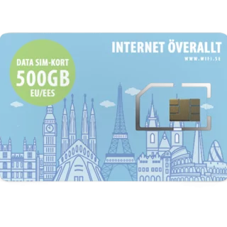 500 GB SIM-kort för EU/EES