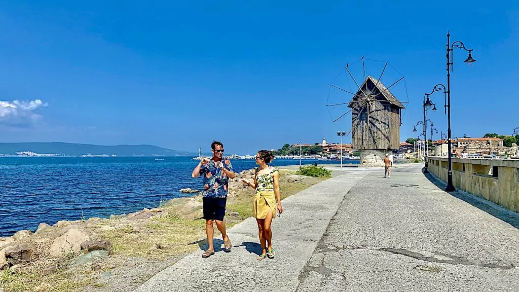 Göra i Nesebar i Bulgarien - väderkvarn