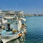 Limassol marina på Cypern – och restaurang Kipriakon