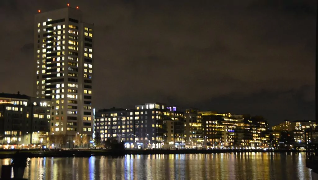 Hornsbergs strand - husbåtslivet i november