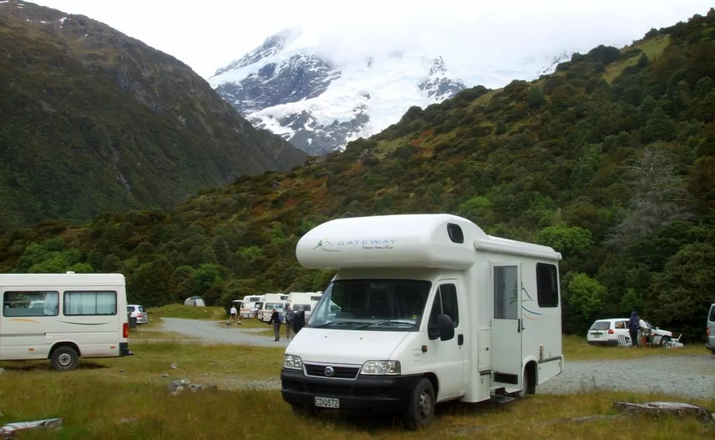 Den här husbilen reste vi runt med i Nya Zeeland vintern 2006-2007 - där kallades den "motorhome"