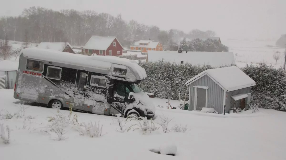 Husbil snö