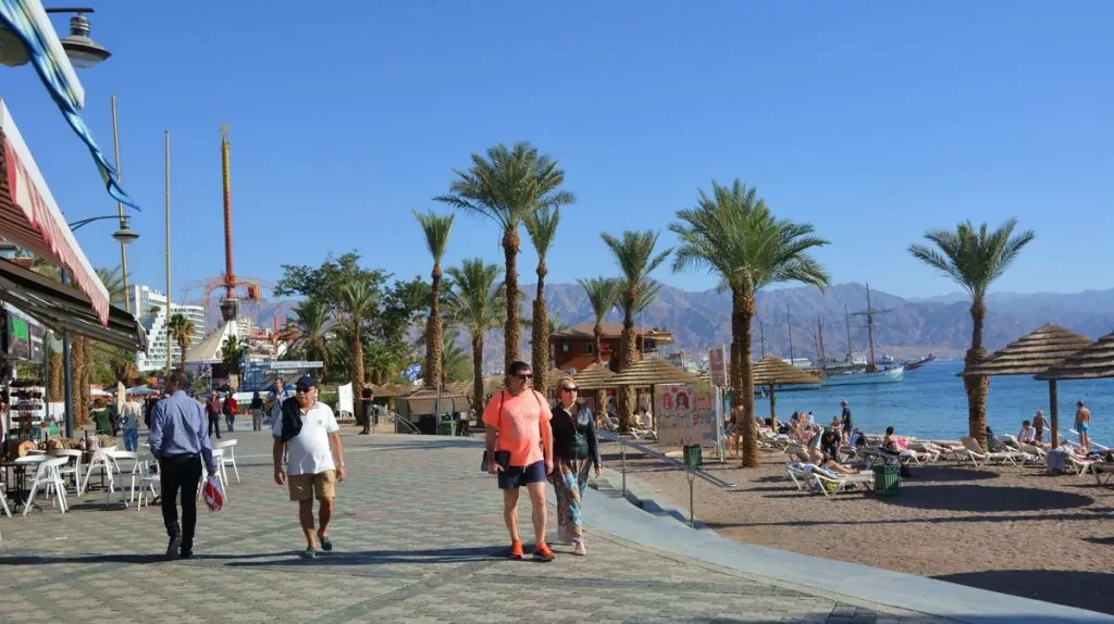 Strandpromenaden i Eilat