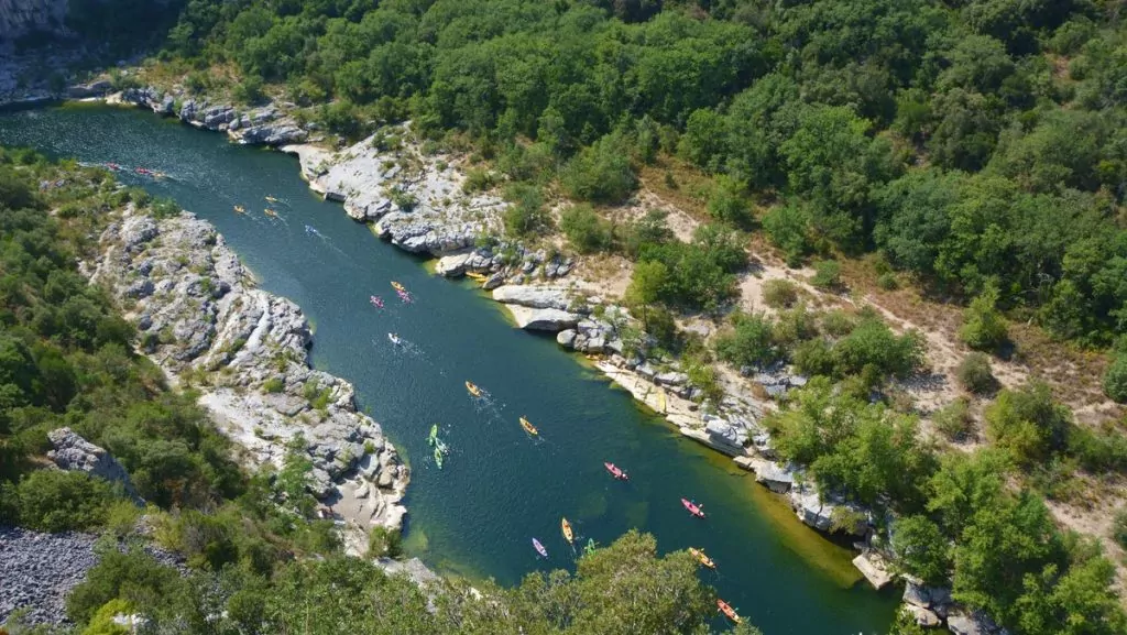 kanoter i Ardeche