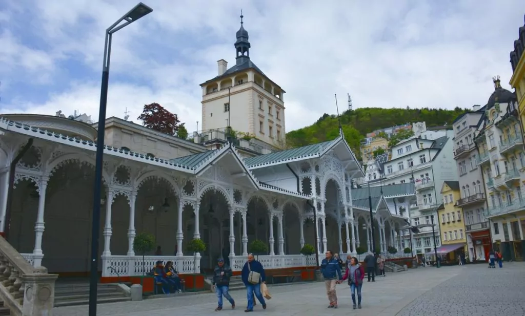 Dricka brunn i Karlovy Vary