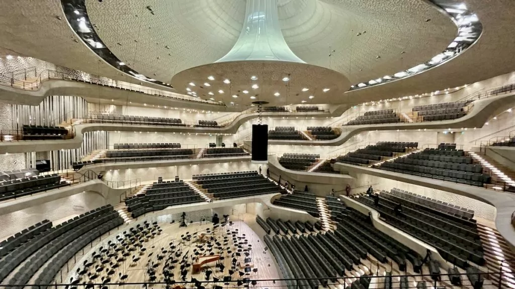 Konserthallen i Elbphilharmonie i Hamburg