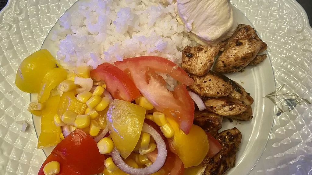 Nya matvanor - kyckling, ris och grönsaker