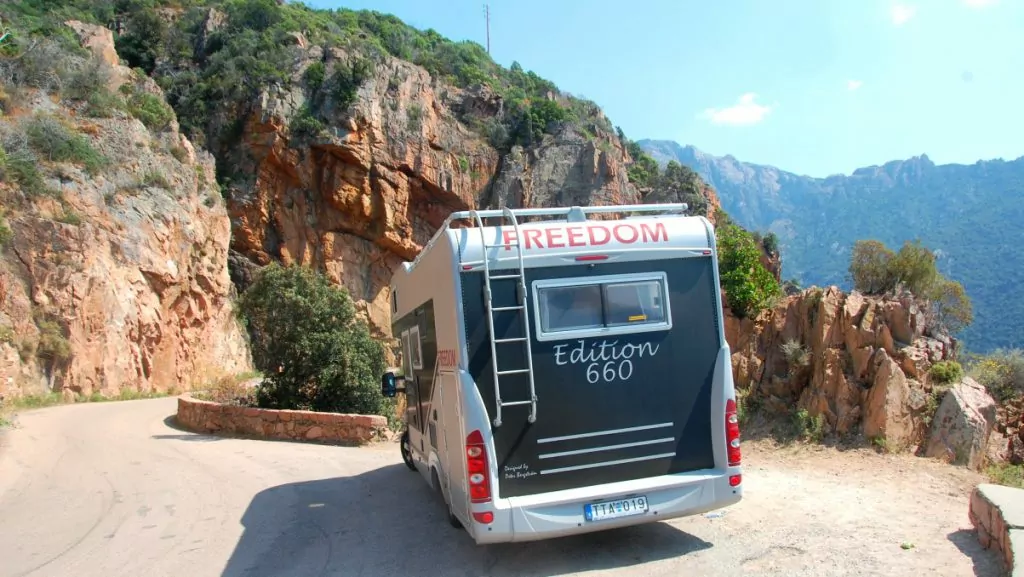Köra husbil på Korsika