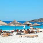 Campingliv vid Albaniens kust