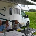 11 husbilar på camping i Tyskland