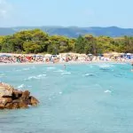 Porto Pino och en camping på södra Sardinien