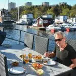 Årets första middag på däck