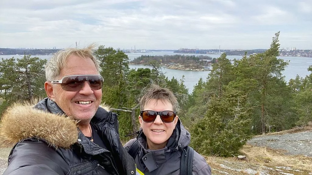 Selfie vid Nyckelvikens naturreservat