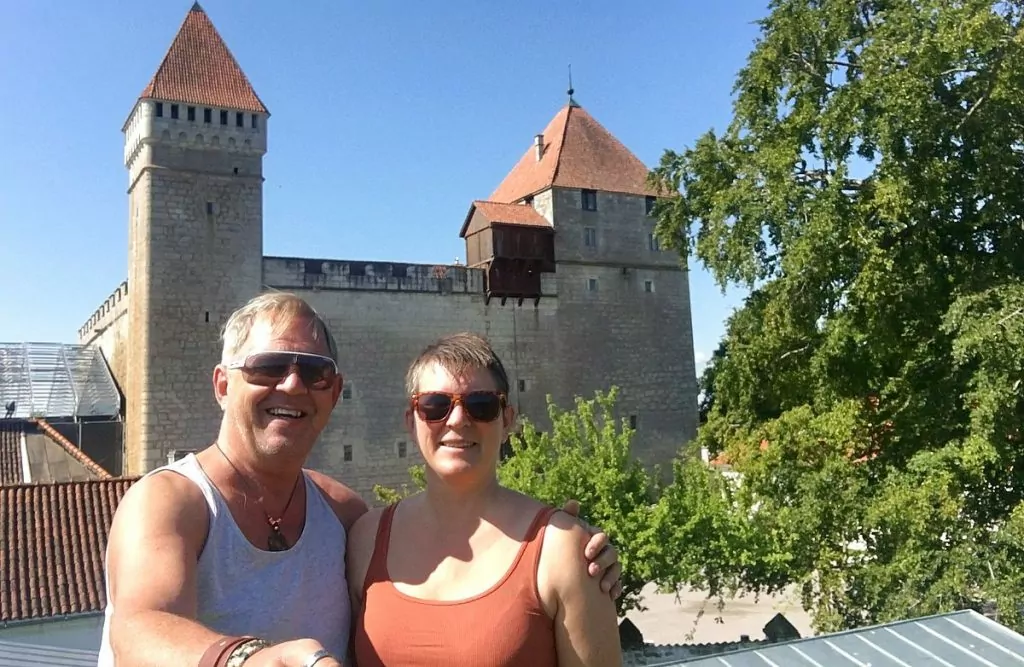 Slottet Kuressaare på Ösel i Estland