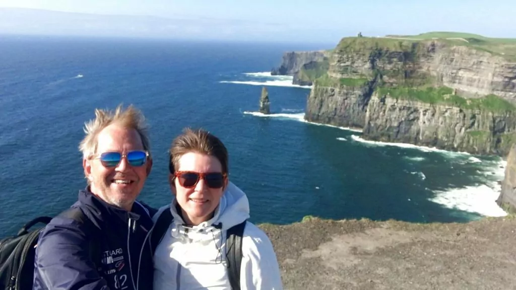 Selfie vid Cliffs of Moher