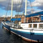 Bland skeppen på Skeppsholmen