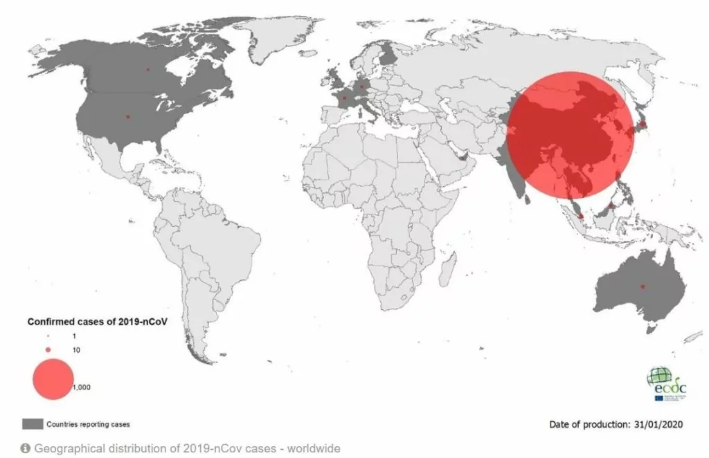 Coronaviruset i världen