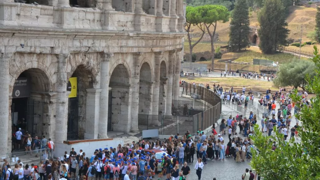 Slipp köer vid Colosseum