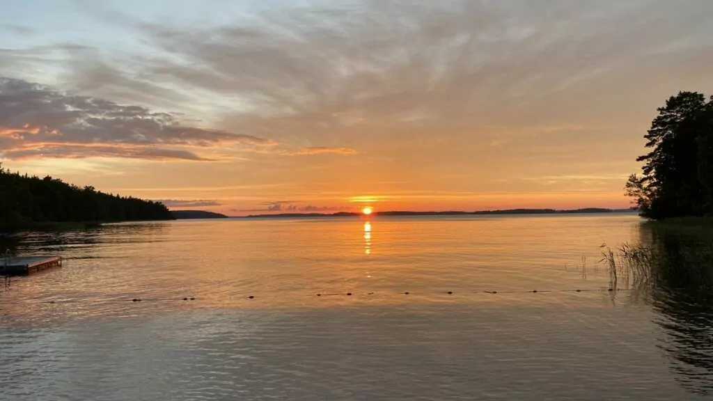 Midsommarafton på Ringsö - solnedgång