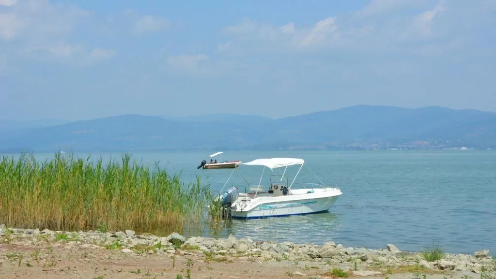 Sjön Trasimeno i Umbrien