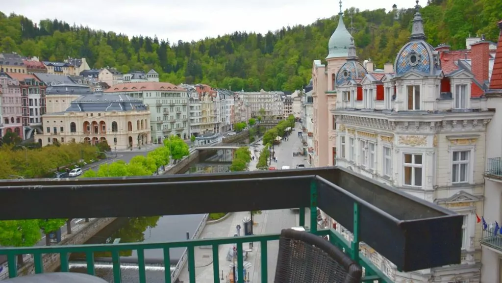Utsikt från hotell i Karlovy Vary