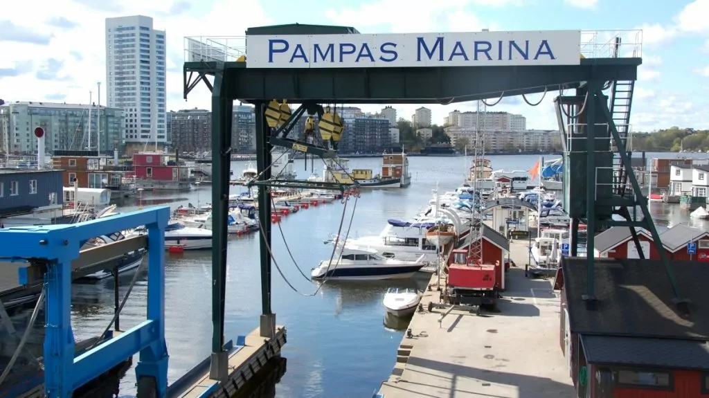 Utsikt över Pampas marina