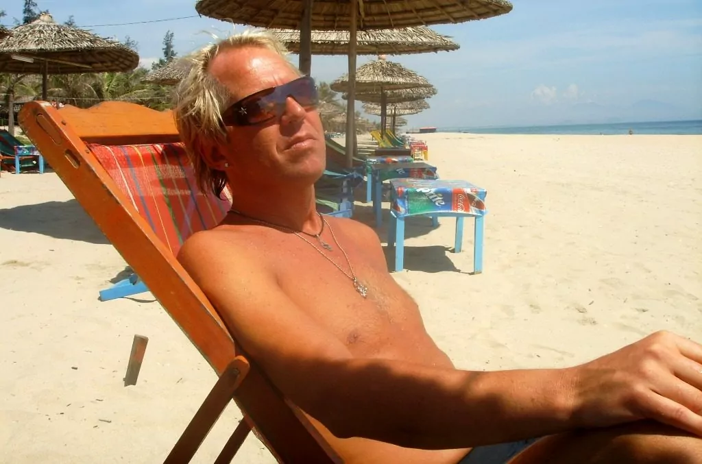 Peter pÃ¥ stranden i Hoi An