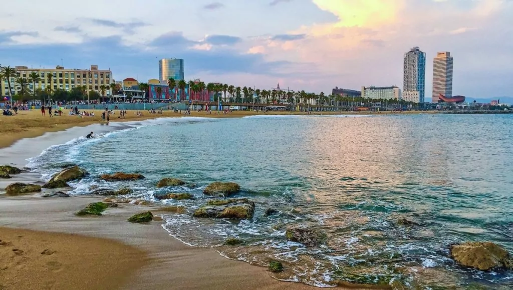 Stranden i Barcelona