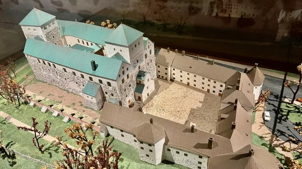Att besöka Åbo slott - modell