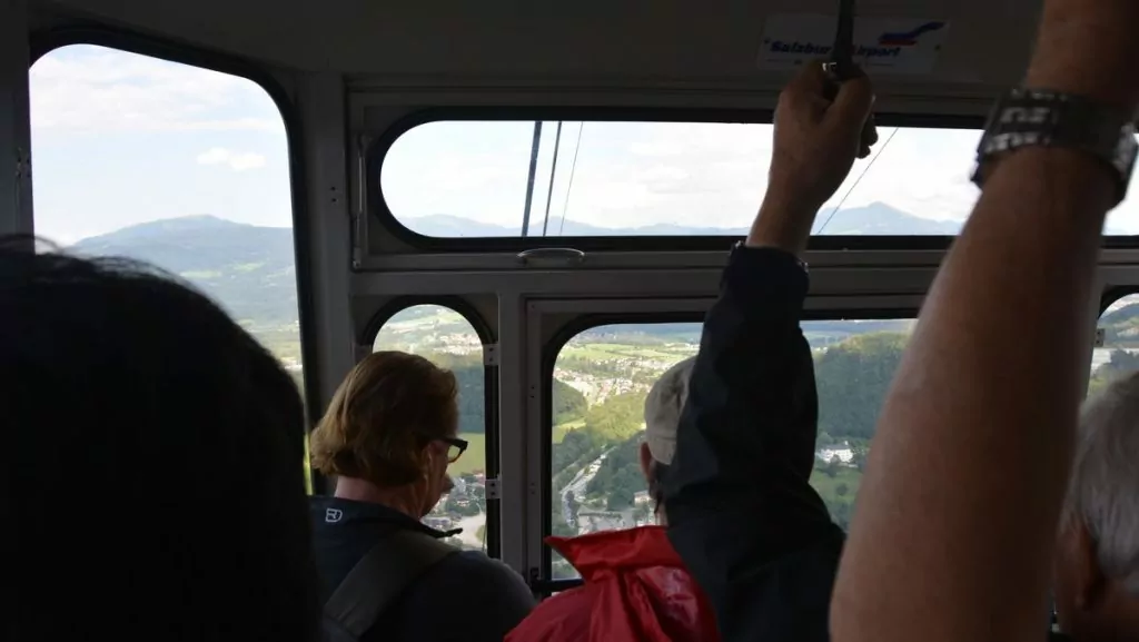 Med linbana till toppen av Untersberg