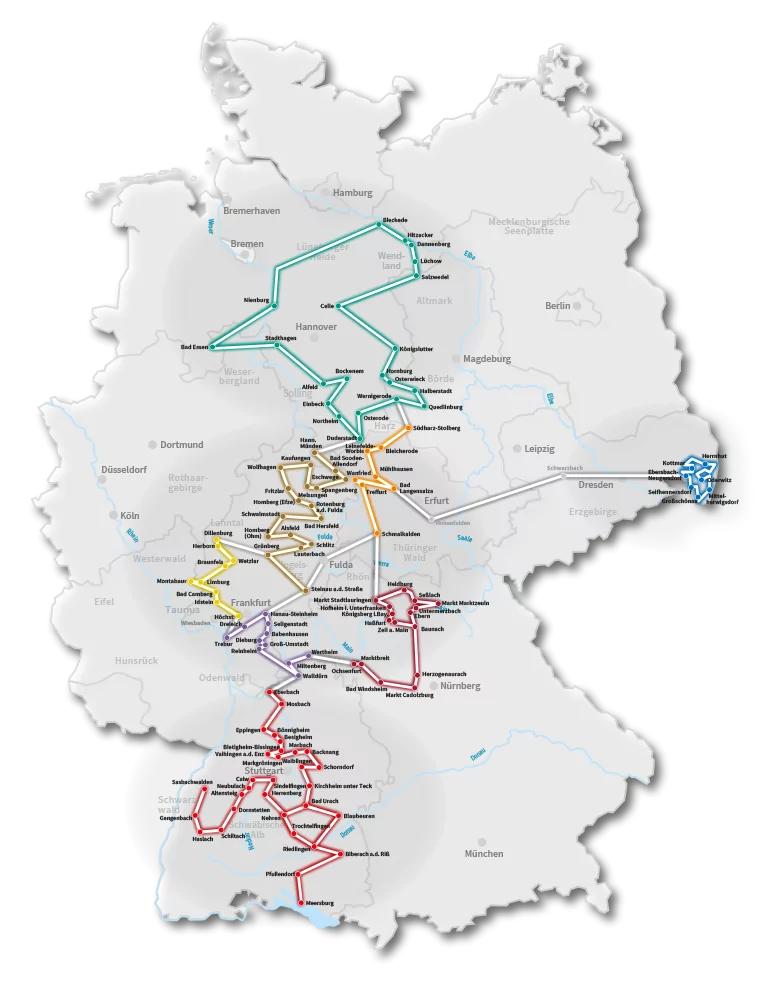 Korsvirkesvägen i Tyskland