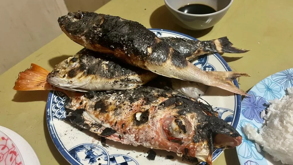 Fiske på Filippinerna - grillad fisk