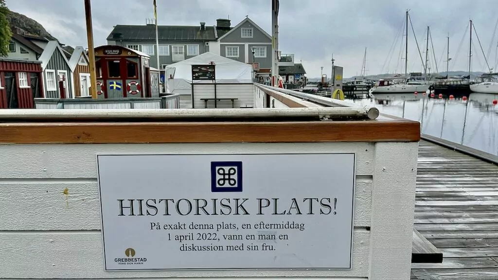 Historisk plats rolig skylt