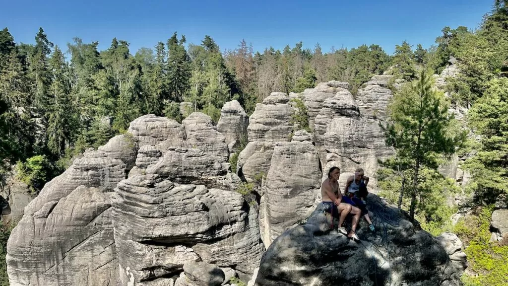 Klättring i Prachovské skály