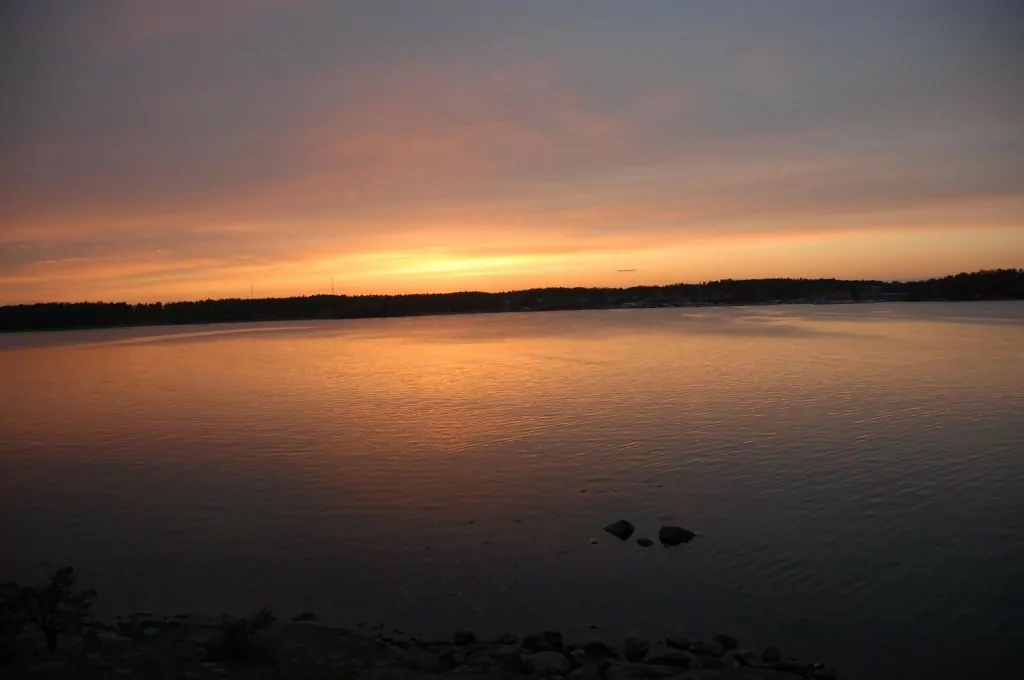 Solnedgång vid Tättö havsbad