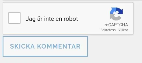 reCAPTCHA för säkerhet på bloggen