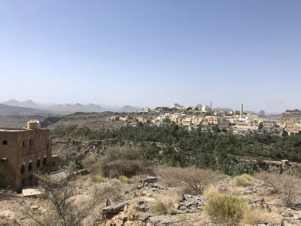 Utsikt från Misfah i Oman