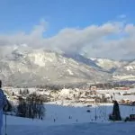 Härlig skidåkning i Alperna